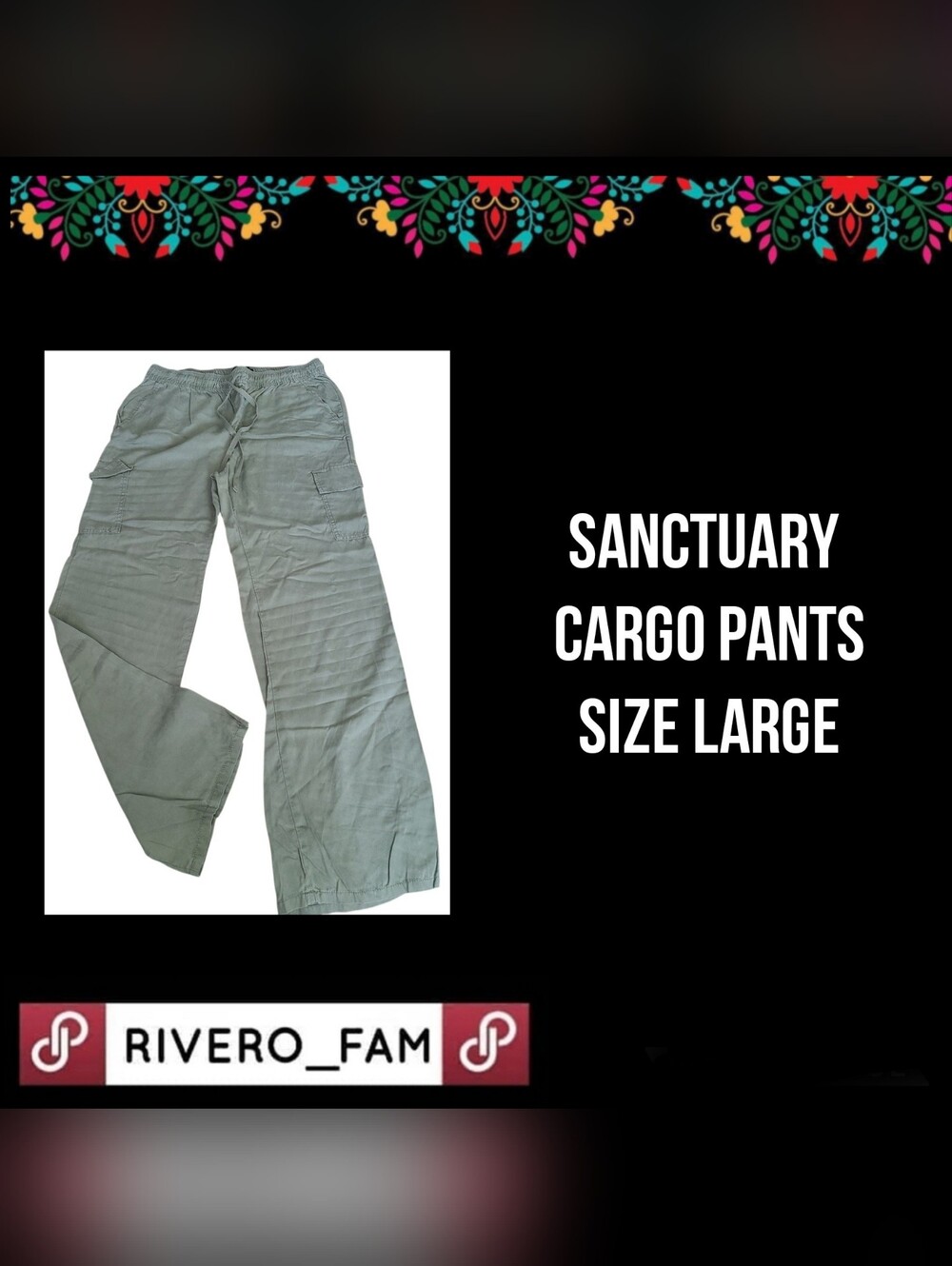 SANCTUARY | CARGO PANTS | SIZE LARGE